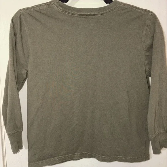 Carhartt Kids Long Sleeve Shirt Olive Green Size Small 8-10 100% Cotton Durable - Picture 2 of 2
